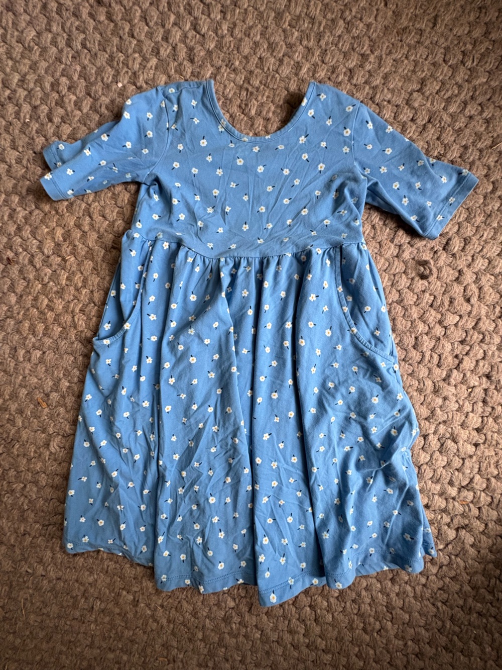 Hanna Andersson Blue Daisy Print Cotton Dress